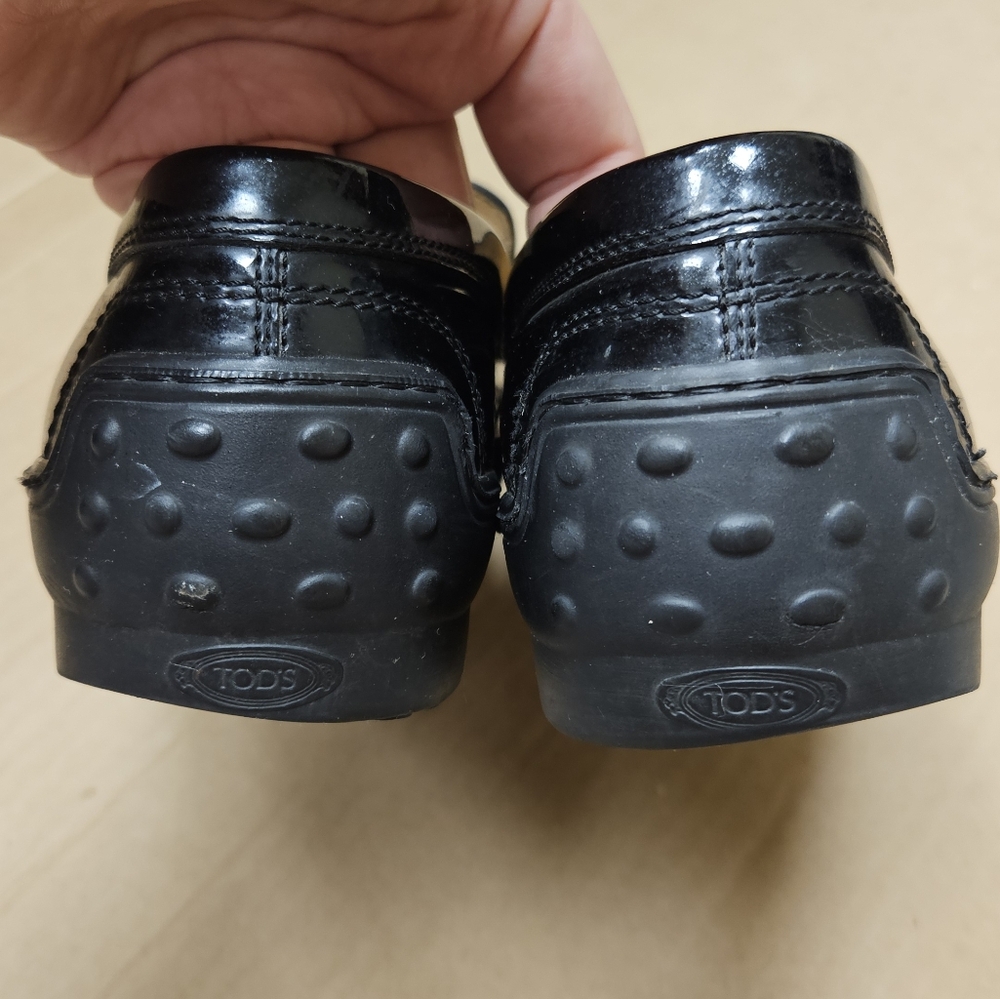 Tod's Driving Loafers Patent Leather Black Size 38 - Picture 10 of 14